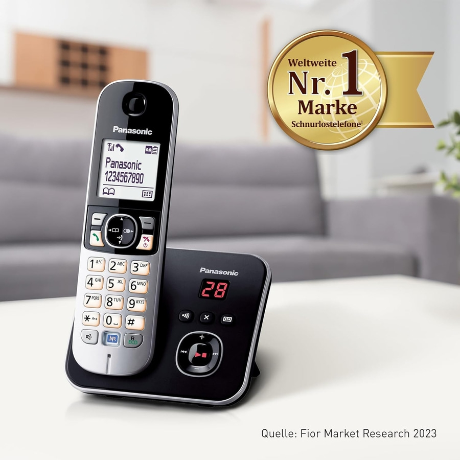 PANASONIC Haustelefon Telefon Schnurlos Festnetz Anrufbeantworter KX-TG6821GB