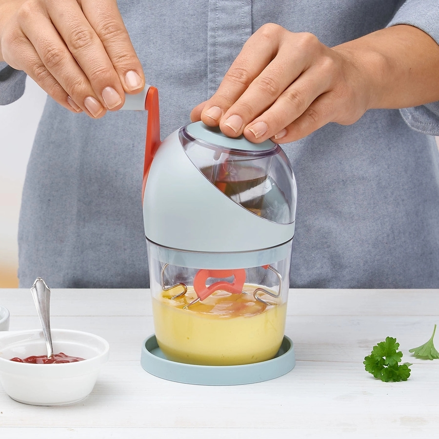 BETTY BOSSI Saucen-Blitz Sauce Handmixer Kunststoff Silikon Metall Grau