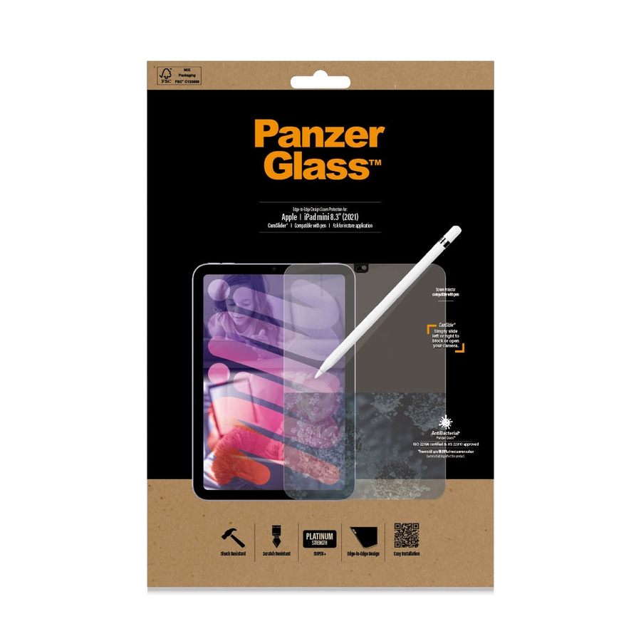 Panzer Glass Displayschutzfolie für Apple iPad mini 8.3" (2021) mit Anti-Bakteriell