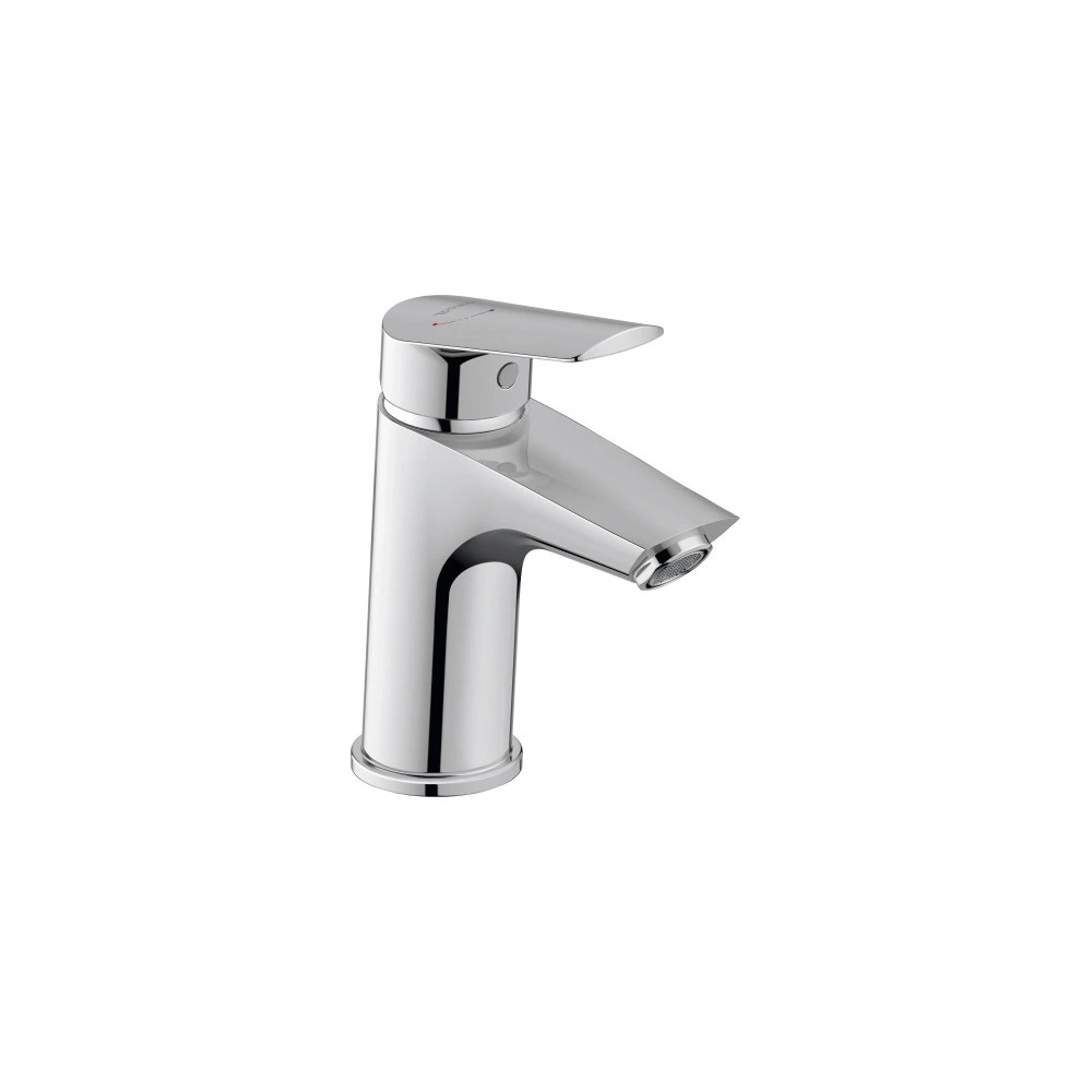 Chrom-Wasserhahn, glänzend, modernes Design, Badezimmerarmatur, Wasserhahn, Metall