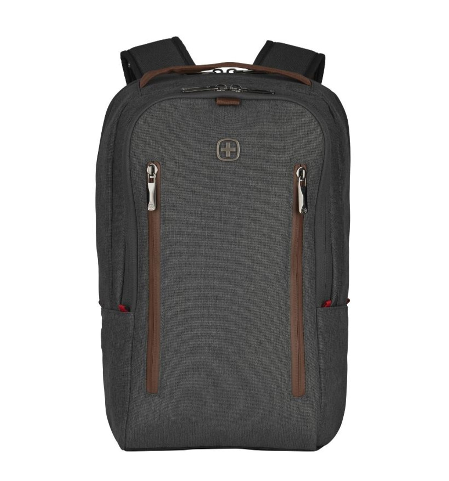 WENGER Laptop Rucksack CityUpgrade 16 Zoll Notebook Tasche + Umhängetasche Grau
