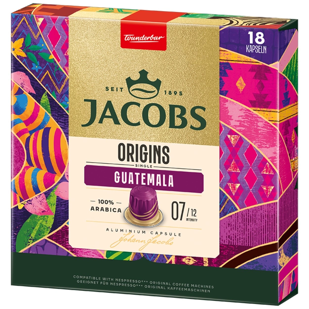 Jacobs Origins Guatemala Single Aluminium Kapseln, 18 Stück