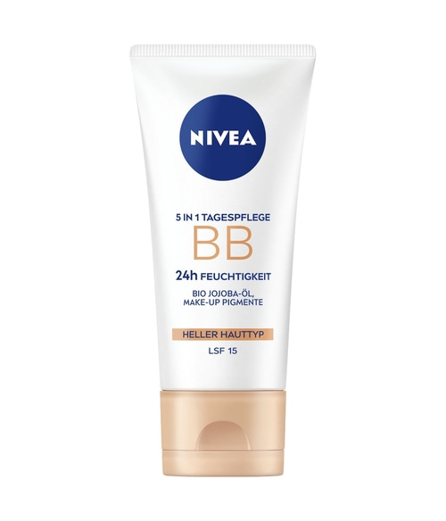 NIVEA Tagespflege 5in1 BB Heller Hauttyp 24h Feuchtigkeit LSF 15 vegan 2 x 50 ml