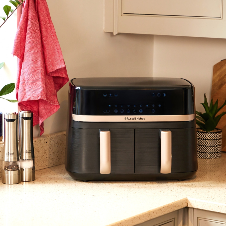 RUSSELL HOBBS Heißluftfritteuse 2 Kammern 9 L Rapid Airfryer Satisfry 27680-56