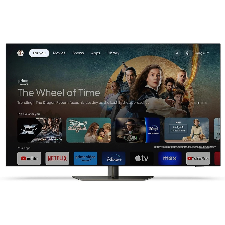Fernseher mit Prime Video, Netflix, Disney+, YouTube, Apple TV, Max und Google TV