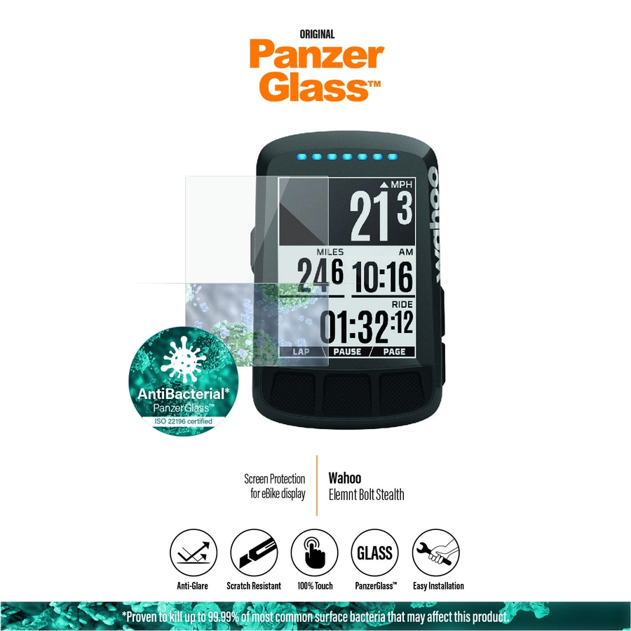PanzerGlass™ Wahoo Element Bolt Stealth - Anti-glare | Screen Protector Glass