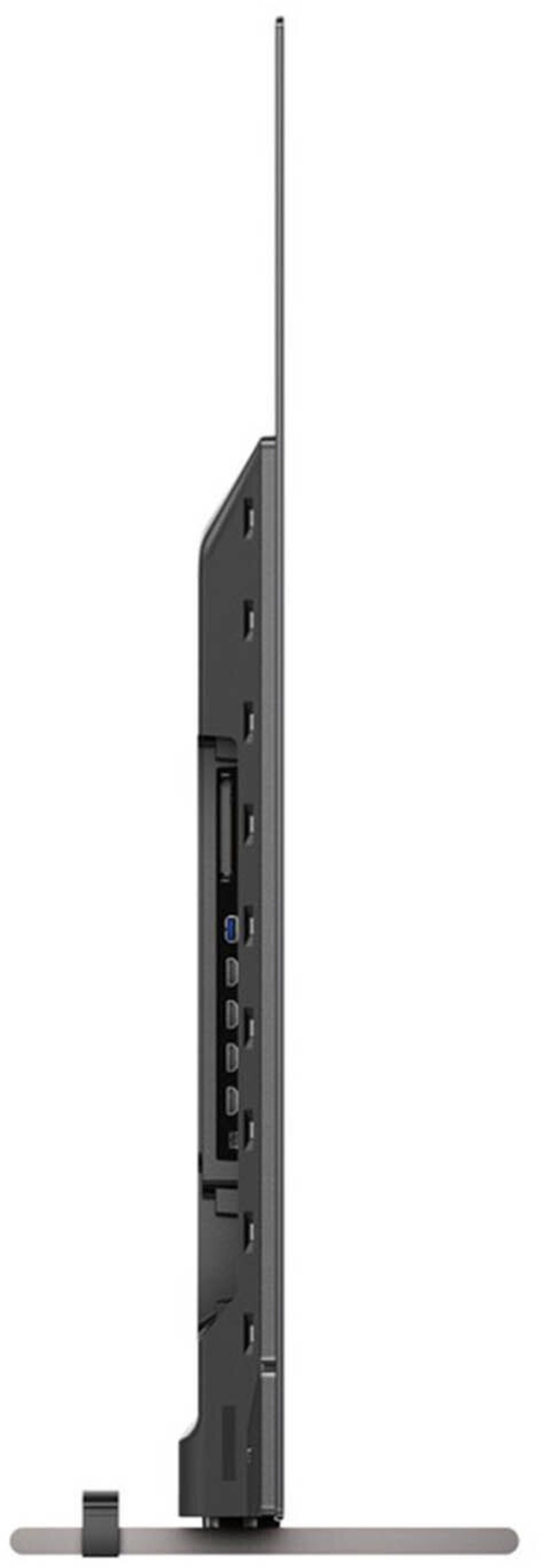 Fernseher, Seite, schwarz, dünn, Stecker, Anschlüsse, Ständer, modern, Technologie, Bildschirm