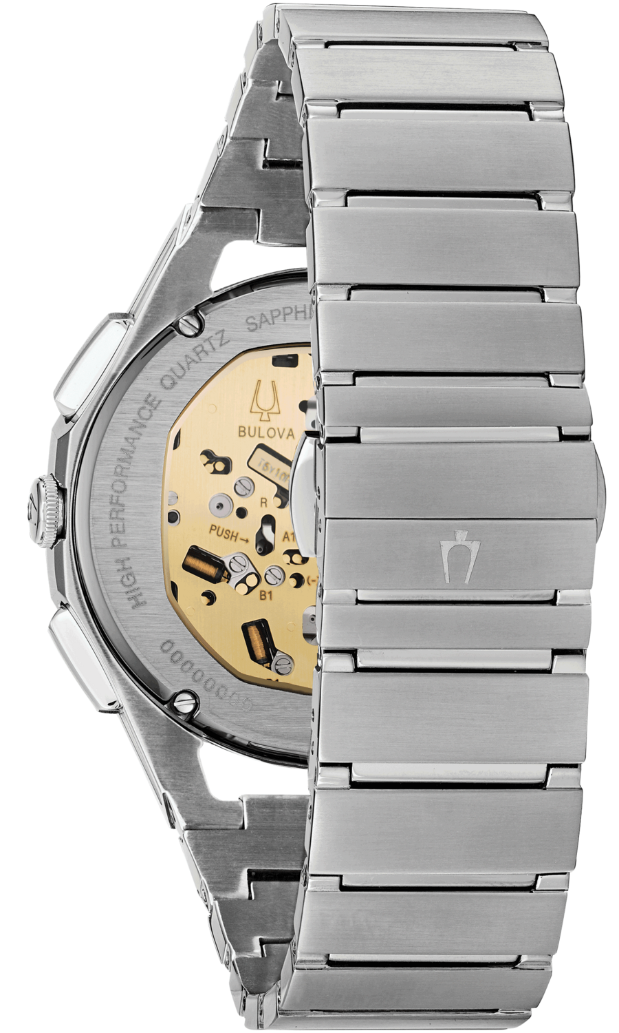 Bulova Herren Armbanduhr CURV 96A135 Herrenuhr Saphirglas Edelstahl 44mm B-Ware