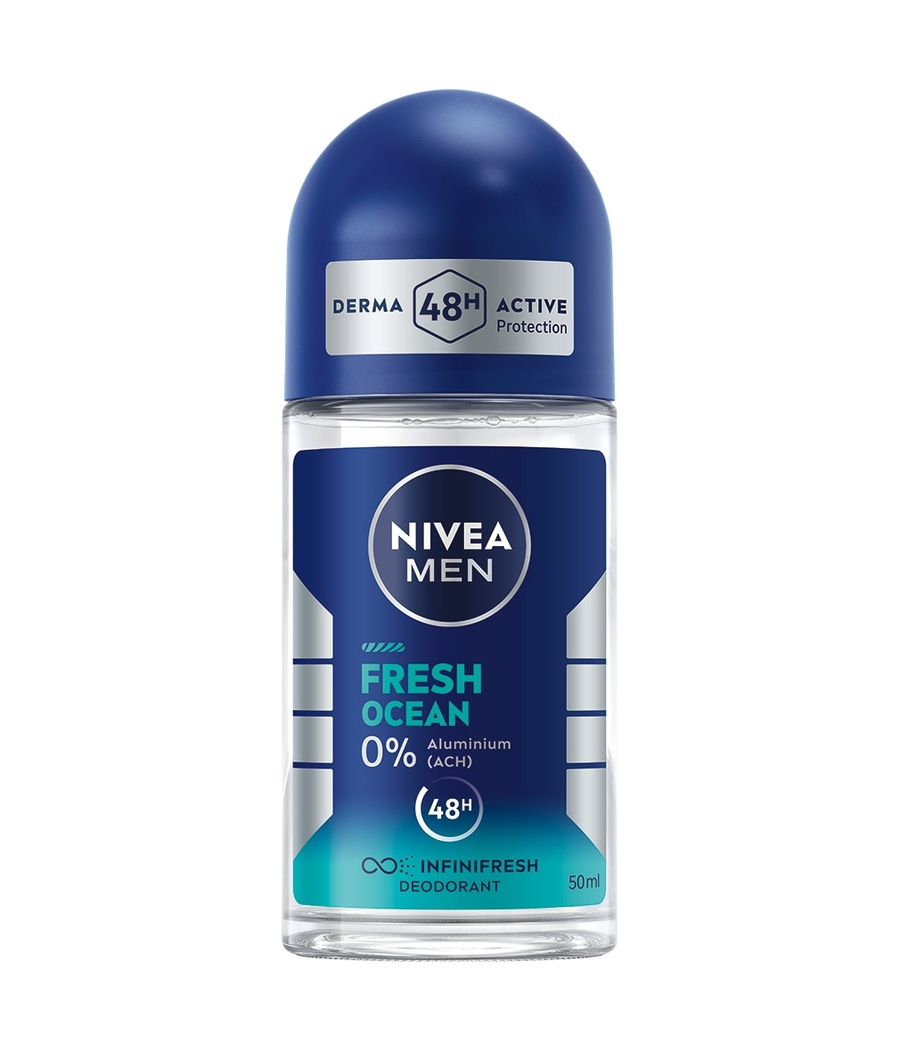 Nivea Men Deodorant, Fresh Ocean, 48H Active Protection, 50ml, Aluminiumfrei