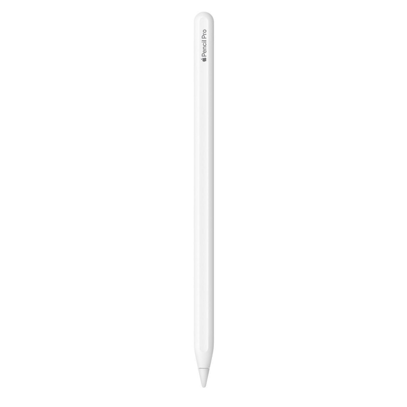 Weißer Apple Pencil Pro, Nahaufnahme, isoliert auf weißem Hintergrund
