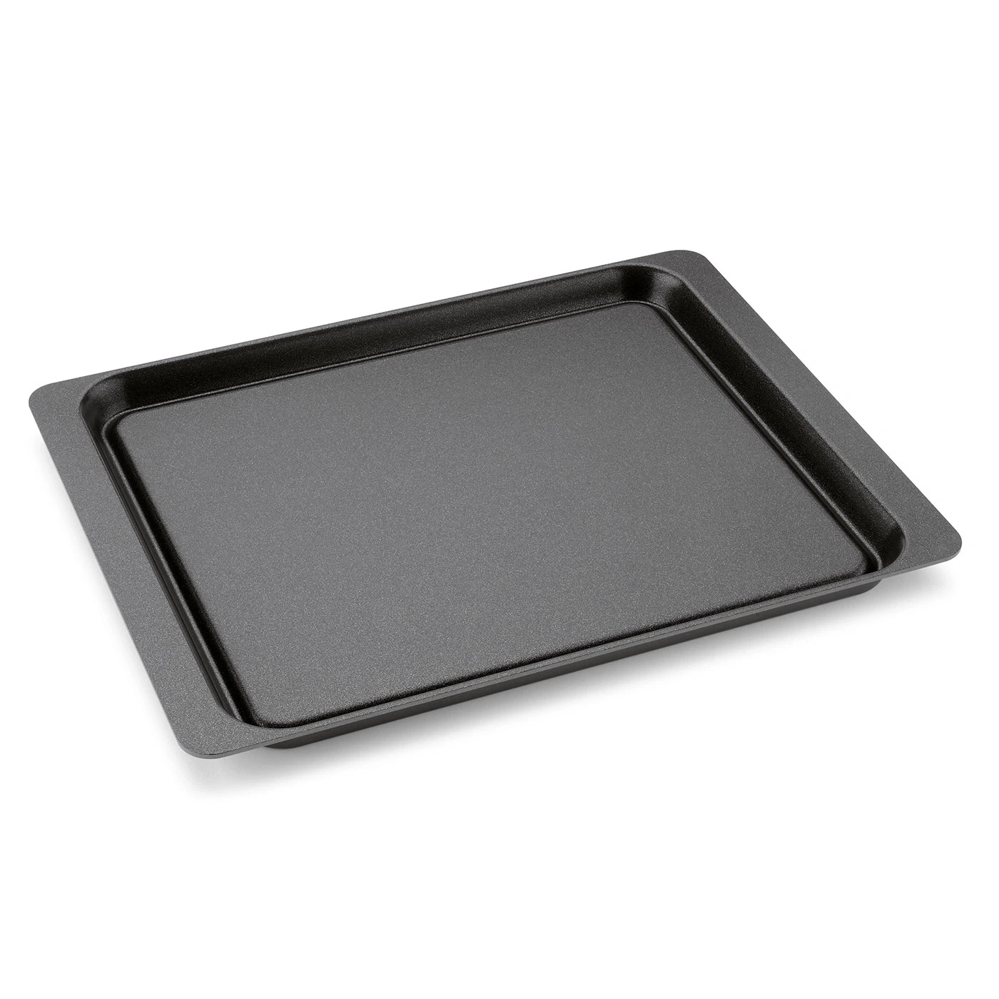 Backblech, rechteckig, grau, leer, für Backofen, Küche, Kochen, Essen, Backen