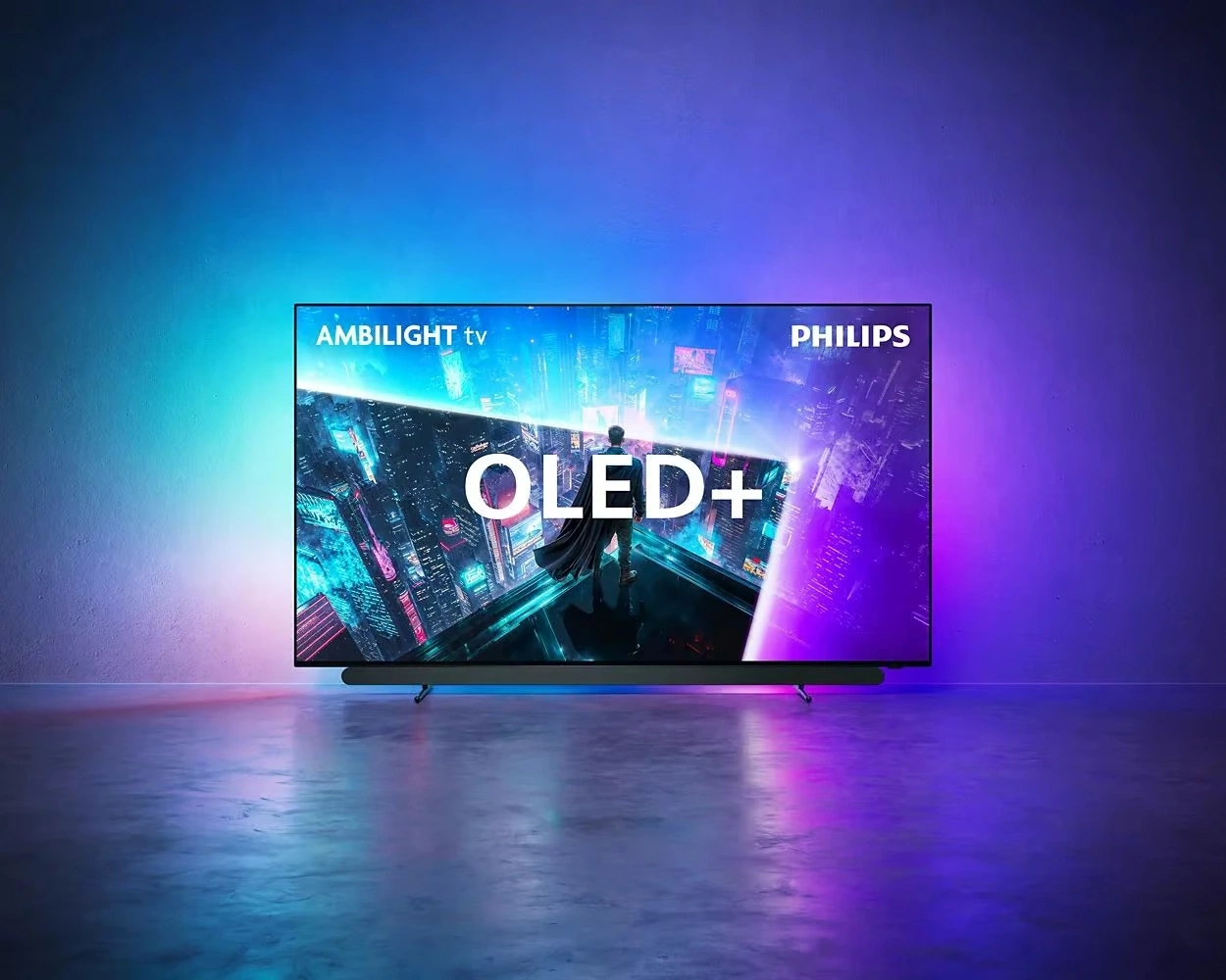 PHILIPS OLED+ Ambilight Fernseher 55 Zoll 4K UHD Smart TV 55OLED911/12 165 Hz