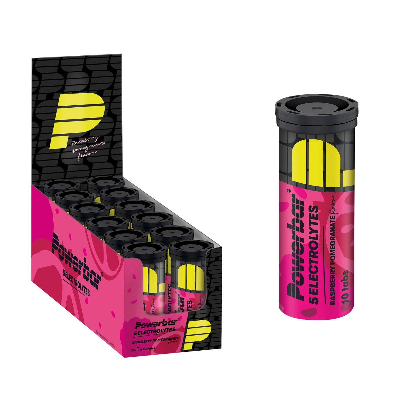 Powerbar Elektrolyt Brausetabletten im Spender, Himbeer-Granatapfel-Geschmack