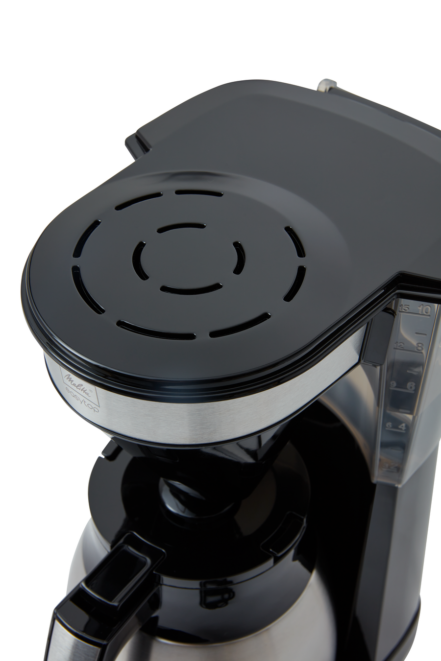 MELITTA Filterkaffeemaschine EasyTop Therm Stahl 1023-10 Schwarz-Edelstahl