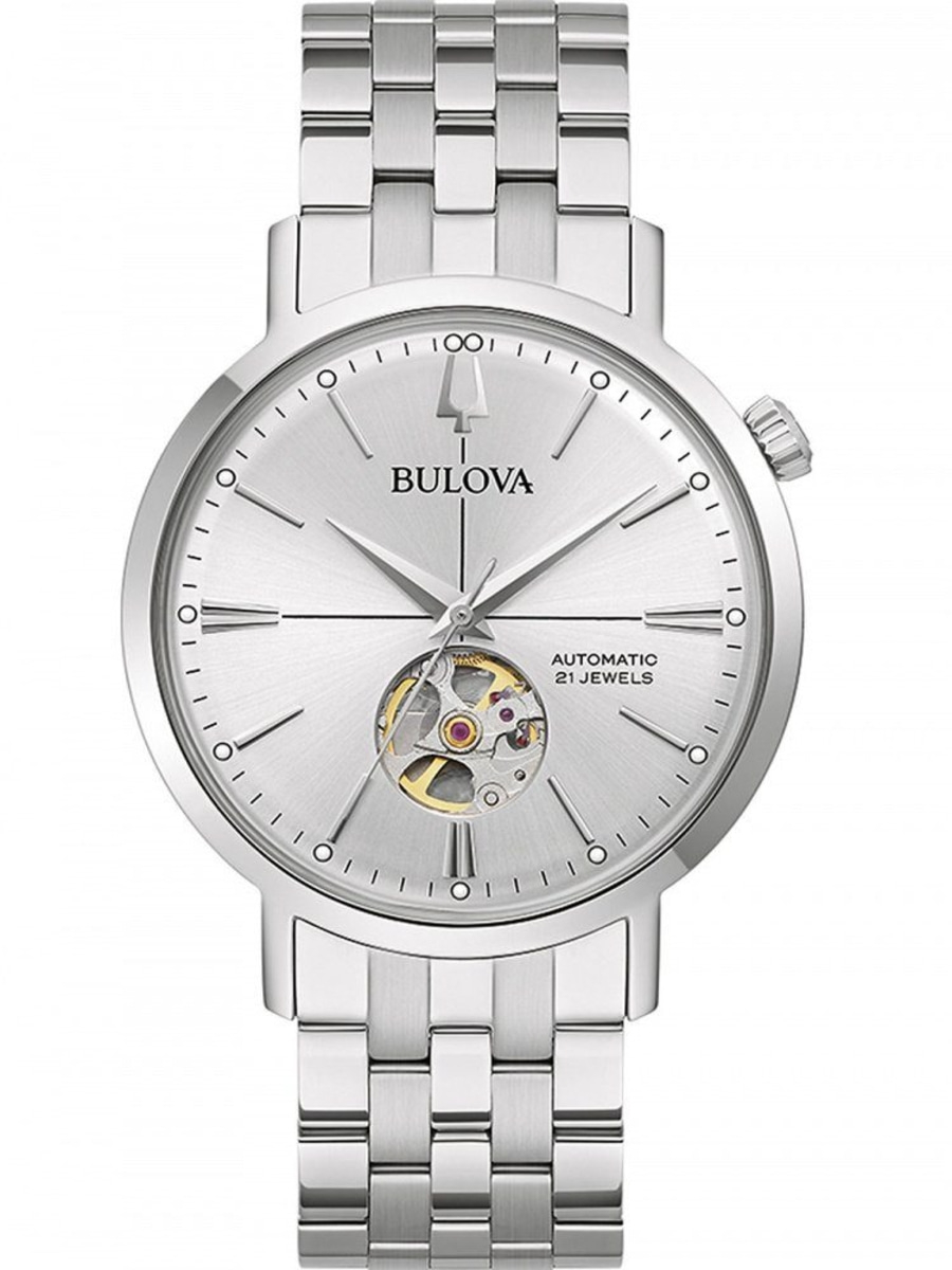 BULOVA Herren Armbanduhr Automatikuhr 96A276 Edelstahl Herrenuhr 41mm B-Ware
