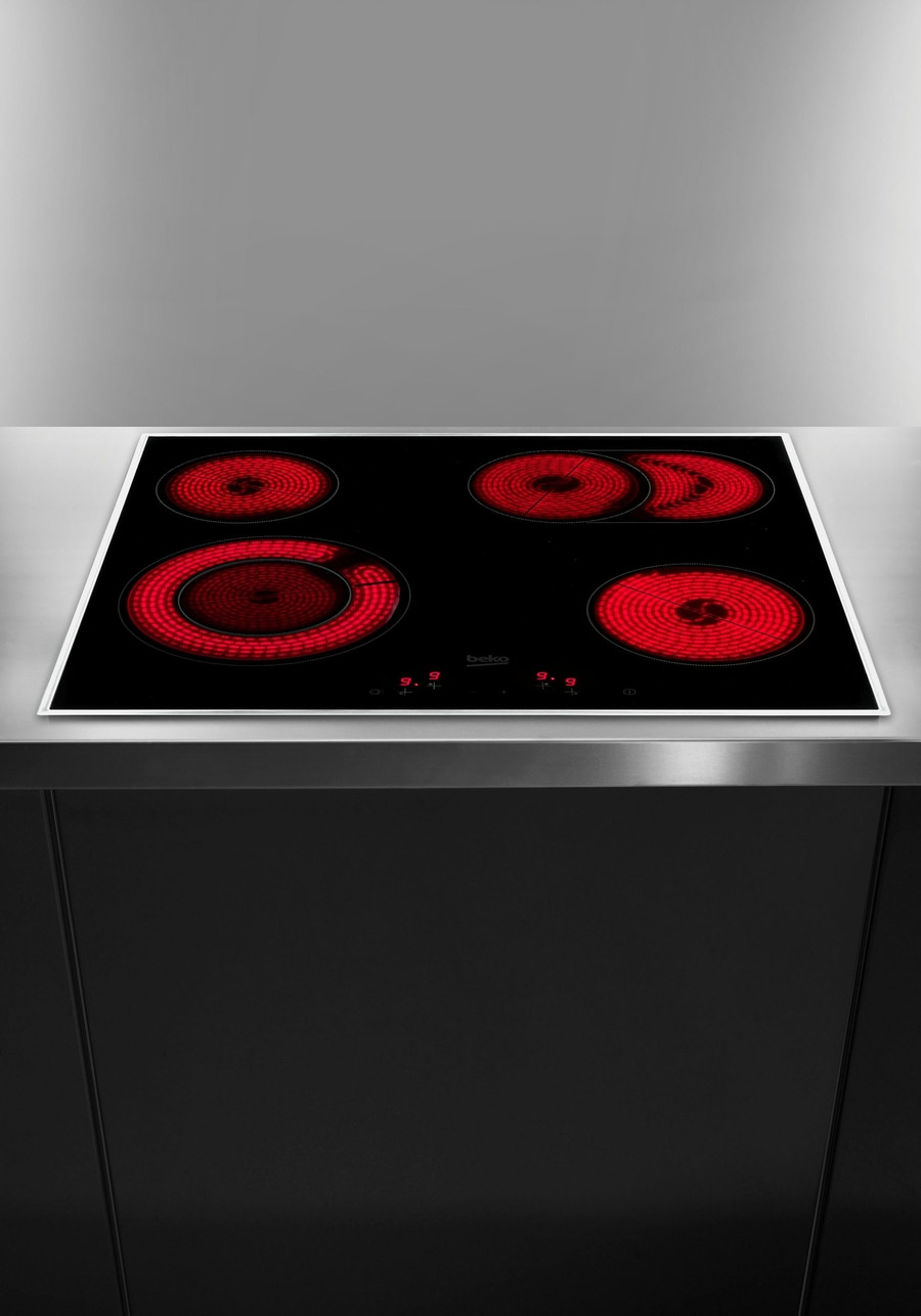 BEKO Elektro-Kochfeld EB9741XHL Bräter- und Zweikreiszone Touch Control B-WARE