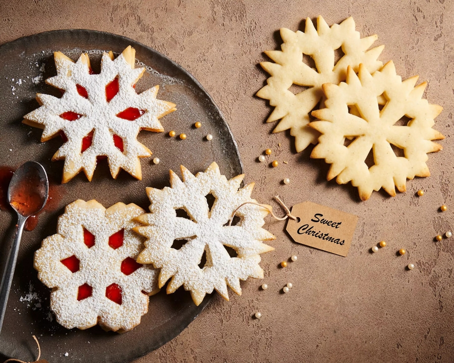 Betty Bossi Spitzbuben-Ausstecher Schneestern 10 cm 3er-Set Marmeladen Plätzchen