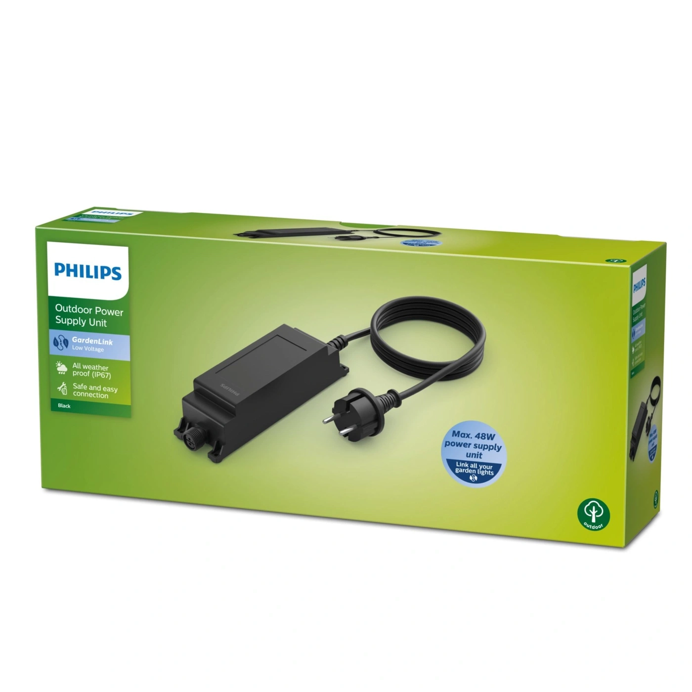 Philips Outdoor Power Supply Unit, schwarz, max. 48W, Gartenbeleuchtung
