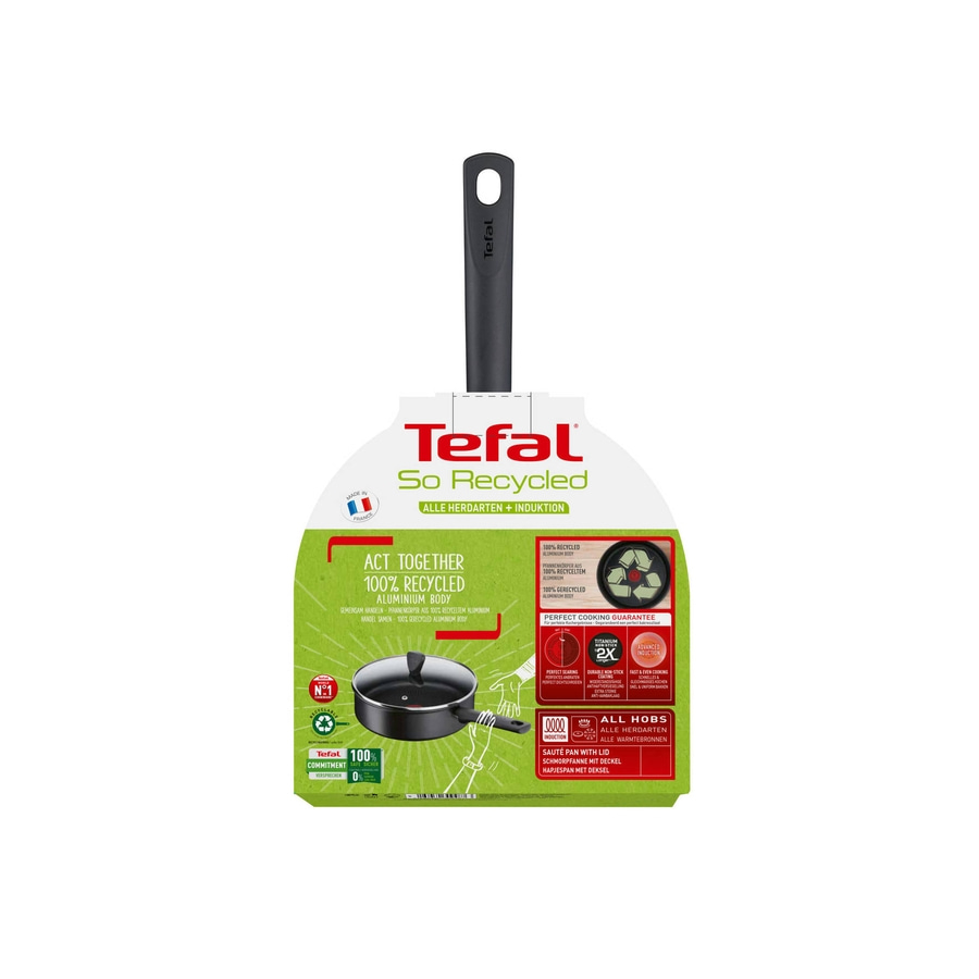 TEFAL Schmorpfanne + Deckel Ø 24cm So Recycled Antihaft Thermo-Signal™ Induktion