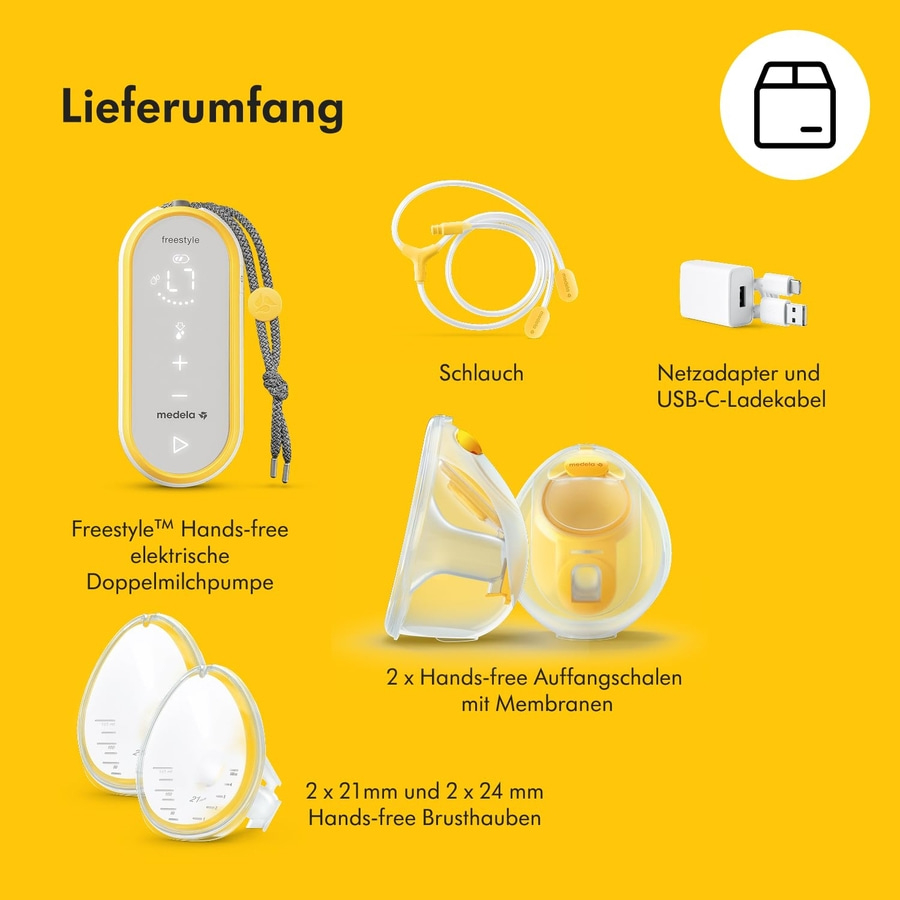 MEDELA Elektrische Doppel-Milchpumpe Freestyle™ + 1 Doppelpumpset GRATIS