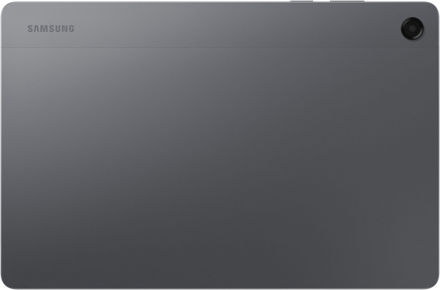 Ein graues Samsung Tablet mit einer Kamera und dem Samsung-Logo