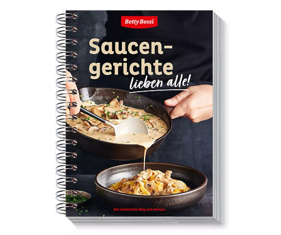 Kochbuch mit Saucen-Gerichten, Betty Bossi, Spiralbindung, Essen, Kochen, Rezept