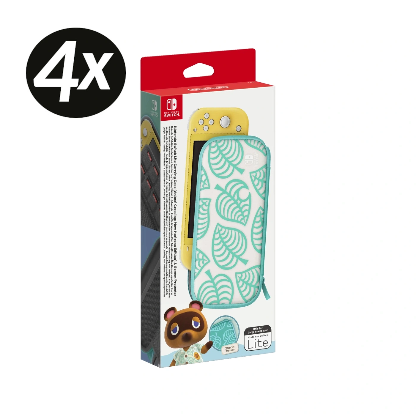 Verpackung für Nintendo Switch Lite mit Tasche und Displayschutz