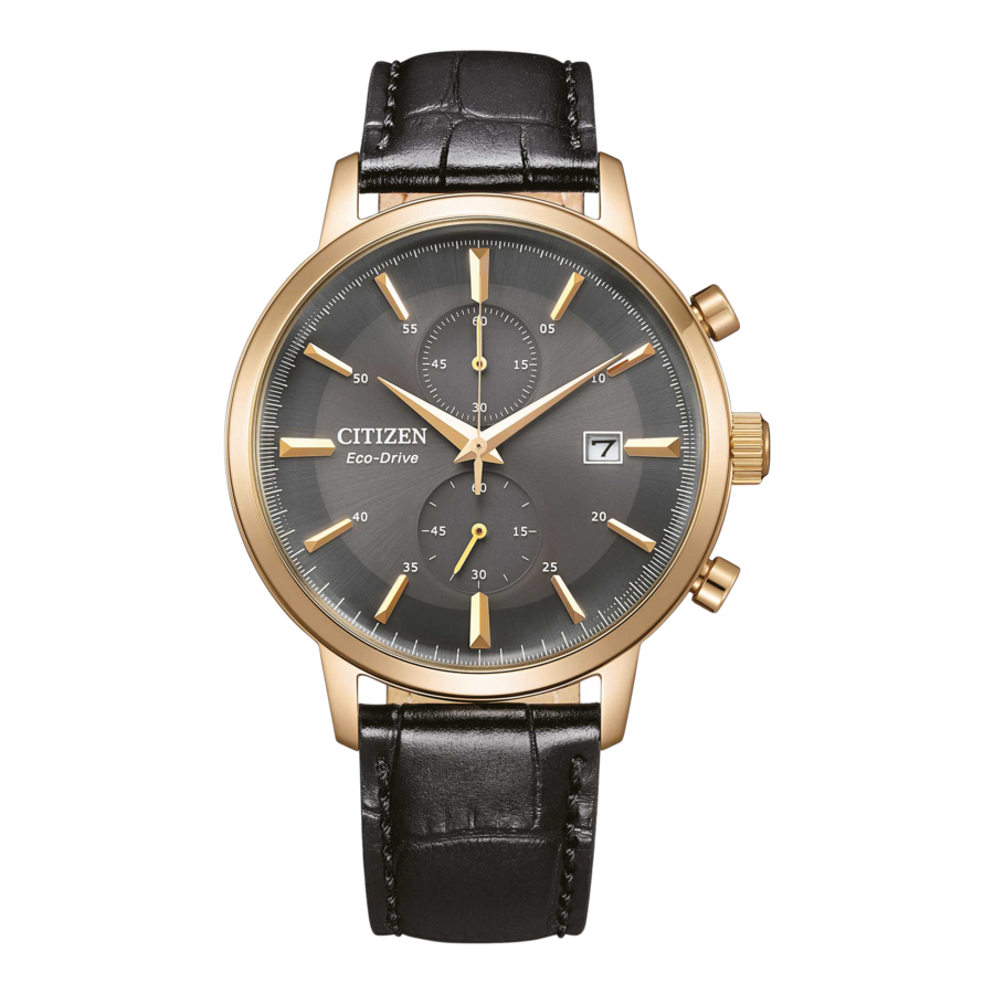 CITIZEN Herren Armbanduhr CA7067-11H Solar Eco-Drive Lederarmband 42mm B-Ware