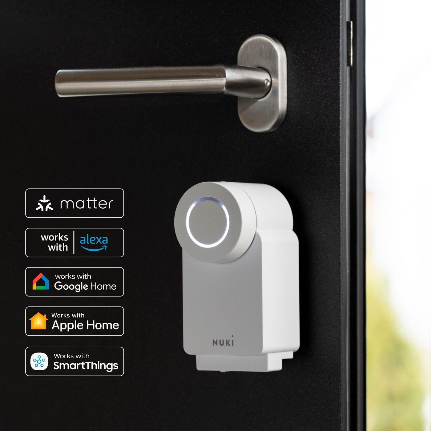 Smart Lock mit Matter, Alexa, Google Home, Apple Home und SmartThings-Kompatibilität.