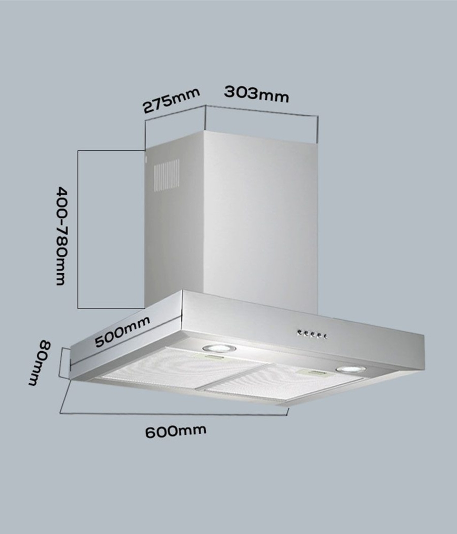 HANSEATIC Wandhaube SY-3503C1-P1-C120-L52-600 Dunstabzugshaube Edelstahl B-WARE