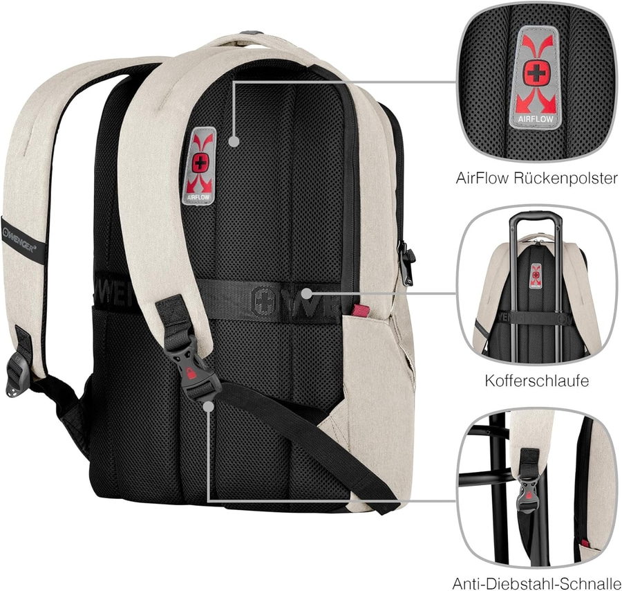 WENGER Laptop-Rucksack MX Professional 16" Laptop Tablet-Fach 21 L Sandfarben