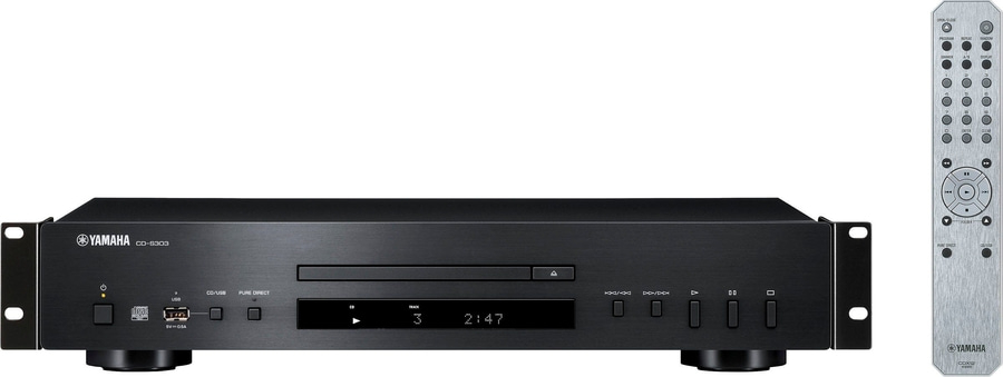 Yamaha CD-Player CD-S303 mit Fernbedienung, schwarz, USB-Anschluss, CD-Laufwerk
