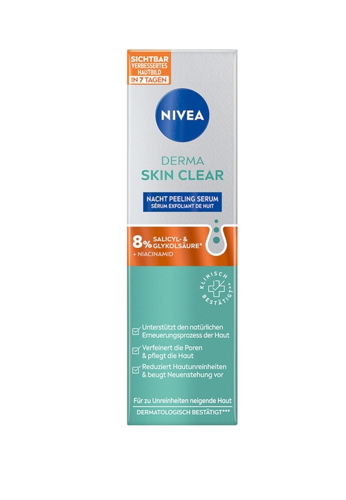 NIVEA DERMA SKIN CLEAR Nacht Peeling Serum 2 x 40ml