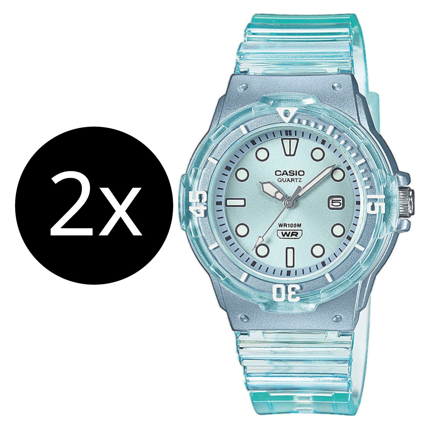 2 x CASIO TIMELESS COLLECTION Armbanduhr LRW-200HS-2EVEF Quarz 34mm B-WARE