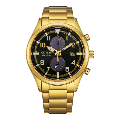 CITIZEN Herren Armbanduhr CA7022-87E Eco-Drive Chronograph gold 45 mm B-Ware