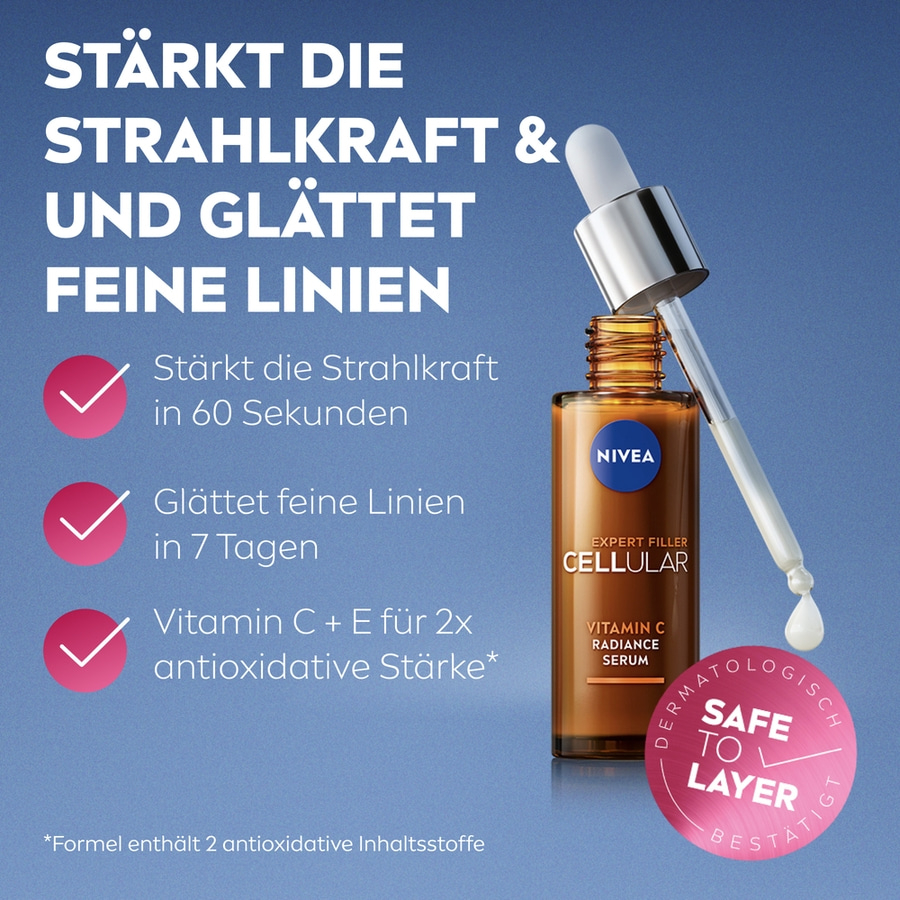 NIVEA CELLULAR Expert Filler Vitamin C Radiance Serum 30 ml + Serum Fluid 30 ml