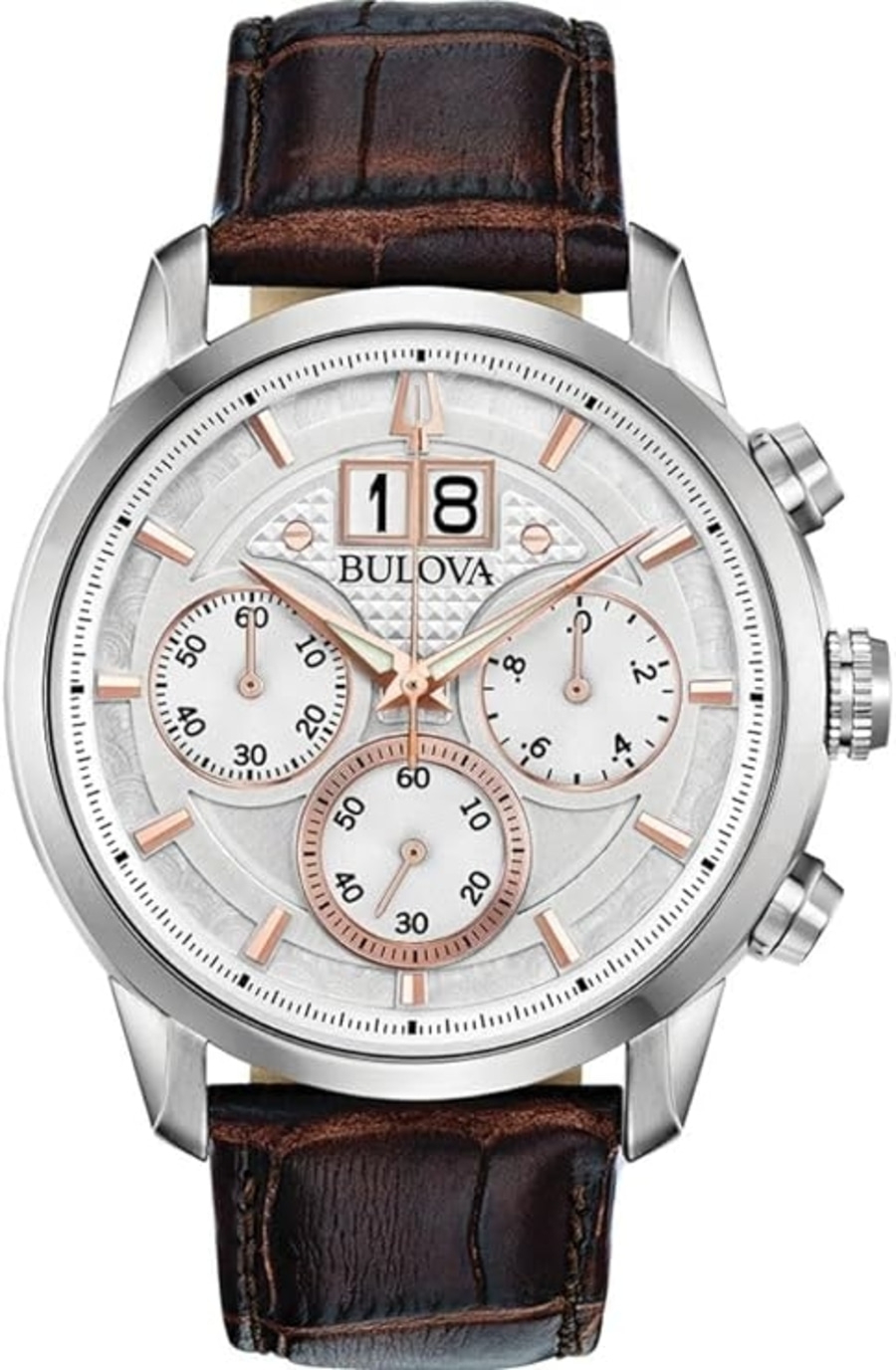 Bulova Herren Armbanduhr Sutton 96B309 Herrenuhr Chronograph Mineralglas B-Ware