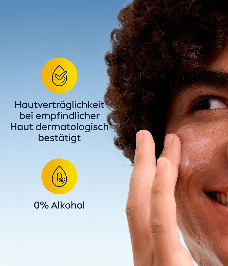 NIVEA MEN sensitive Gesichtspflege Creme Kamillen Sonnenschutz LSF15 2 x 75ml