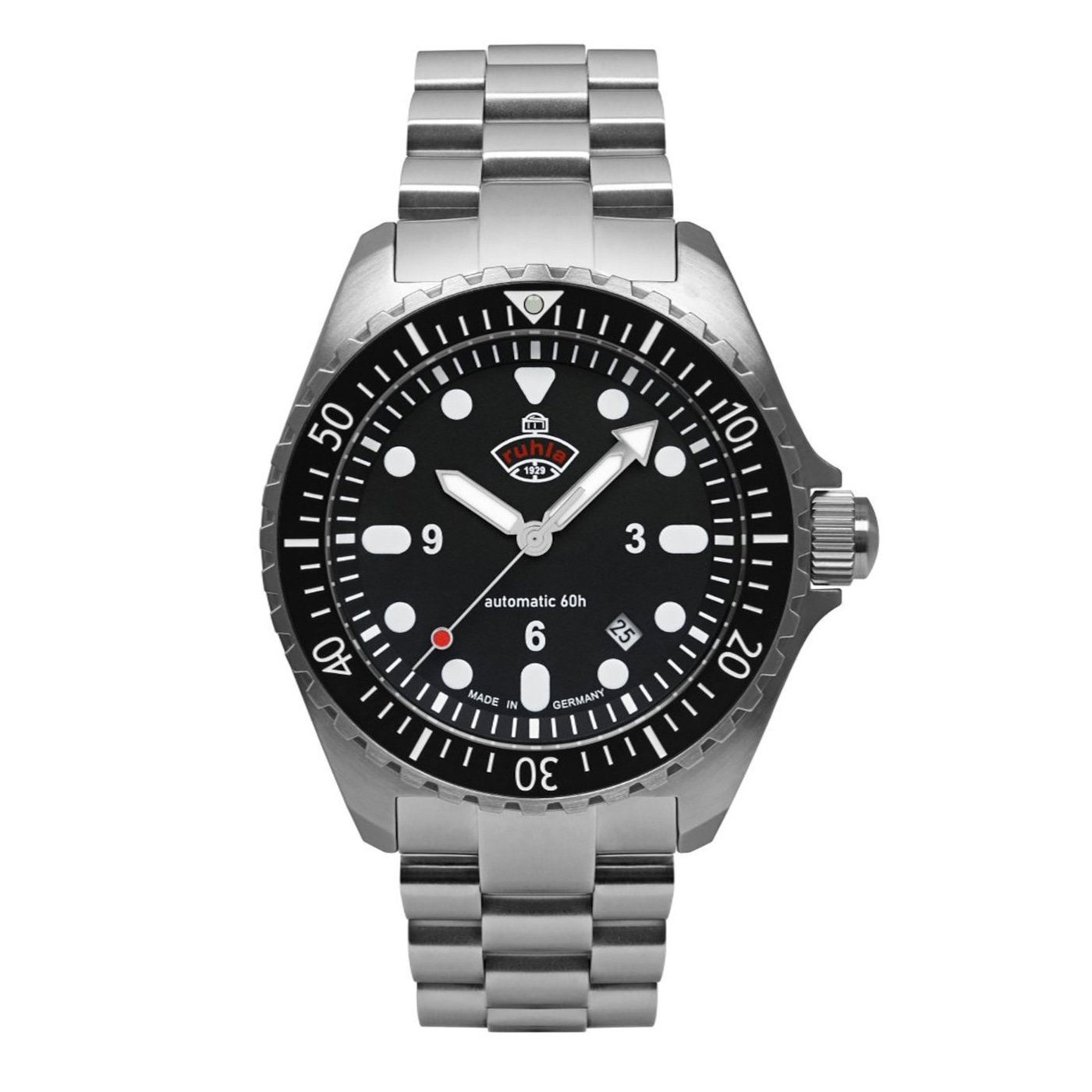 RUHLA Herren Armbanduhr NVA Kommando Minentaucher 4960M-2 Automatik 43mm B-WARE