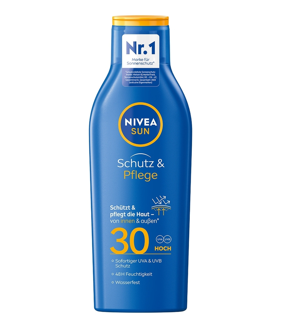 NIVEA SUN Schutz & Pflege Sonnenmilch wasserfester Sonnenschutz LSF30 2 x 250ml