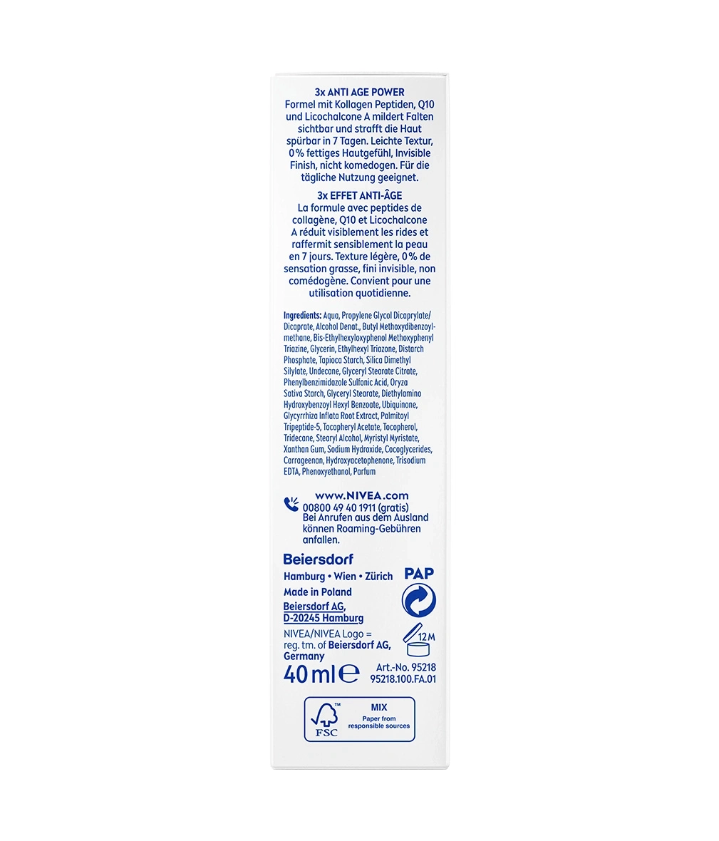 Anti-Aging Gesichtspflege mit Kollagen Peptiden, Q10 und Licochalcone A.