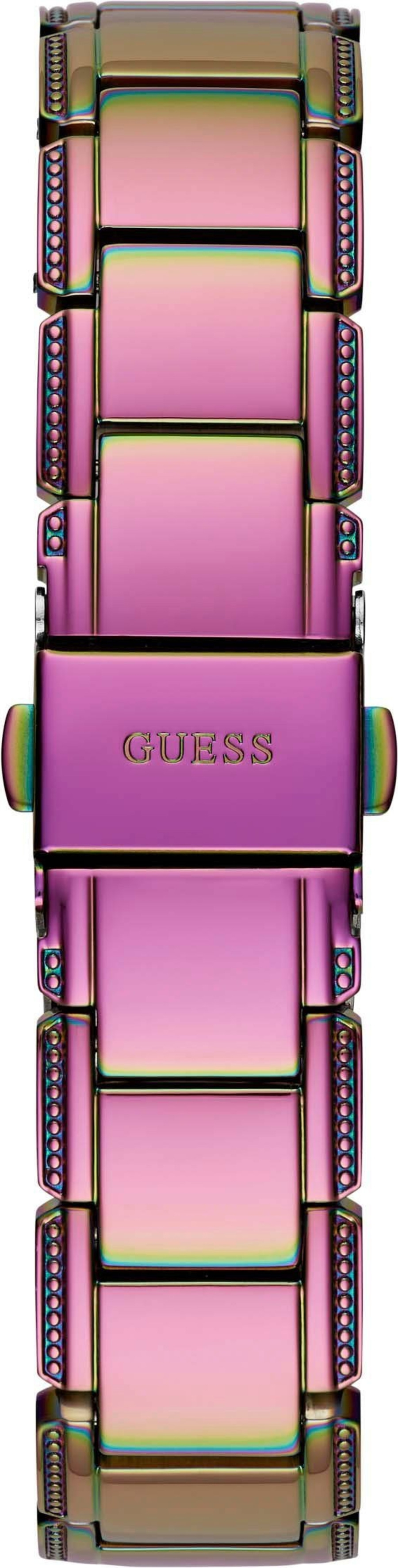 GUESS Damen Armbanduhr GW0528L4 Quarz Edelstahl lila-metallic 36mm