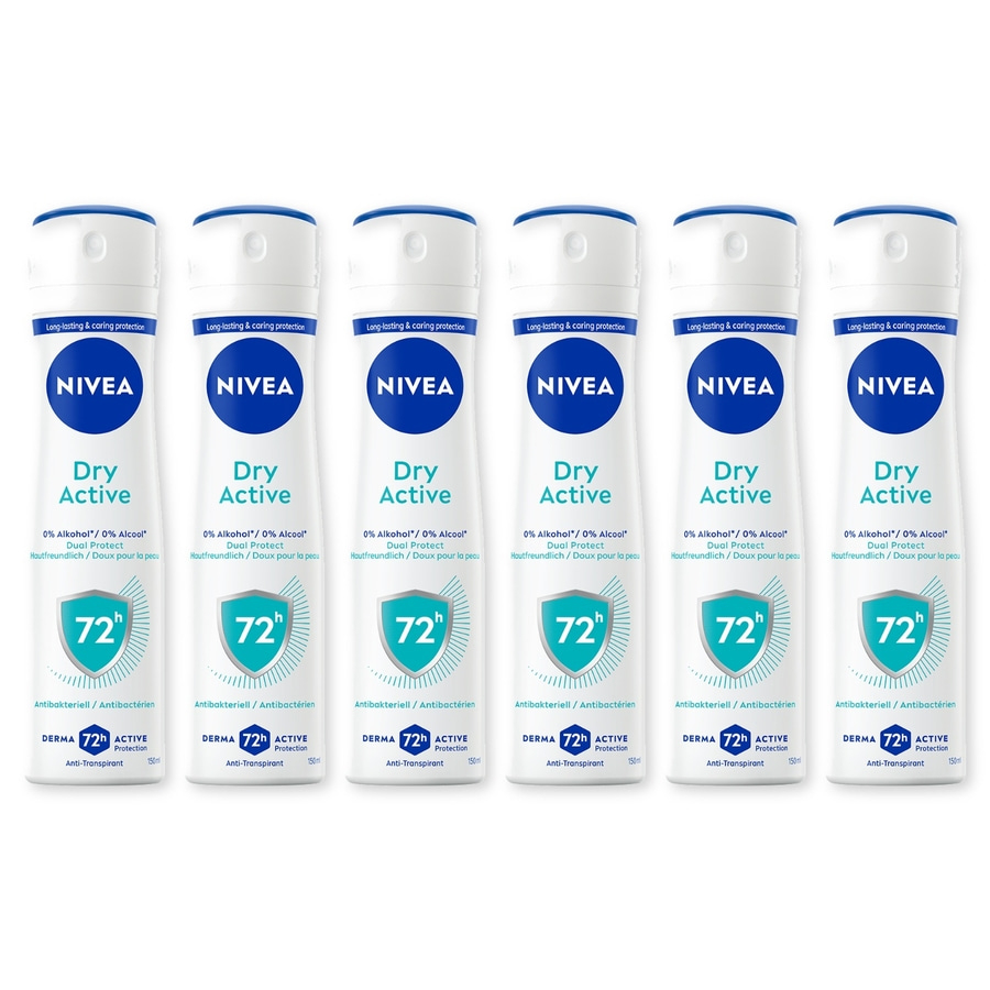 NIVEA Deodorant Dry Active Deospray 6 x 150ml