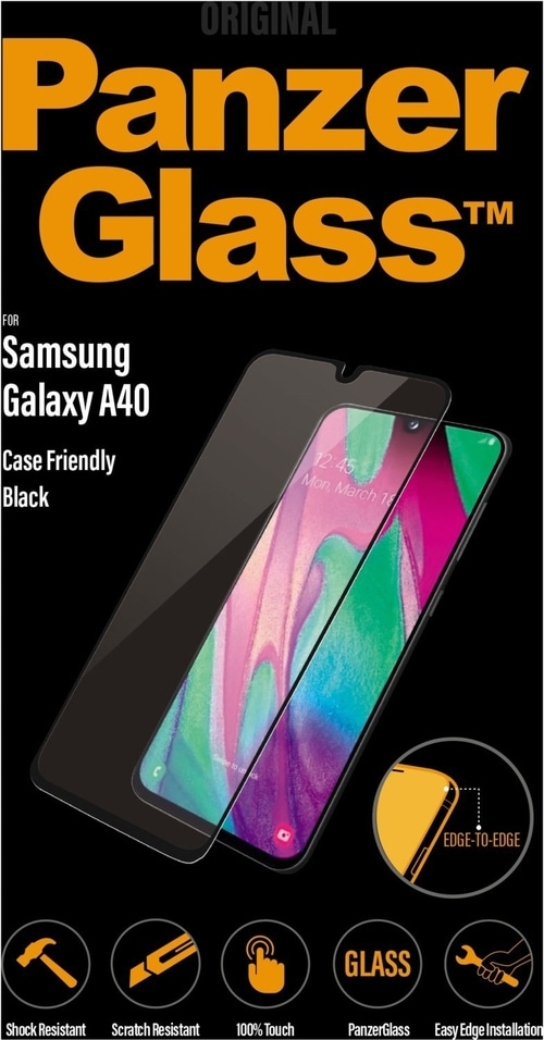 PanzerGlass™ Samsung Galaxy A40 Schutzfolie Anti-Fingerabdruck Displayschutz