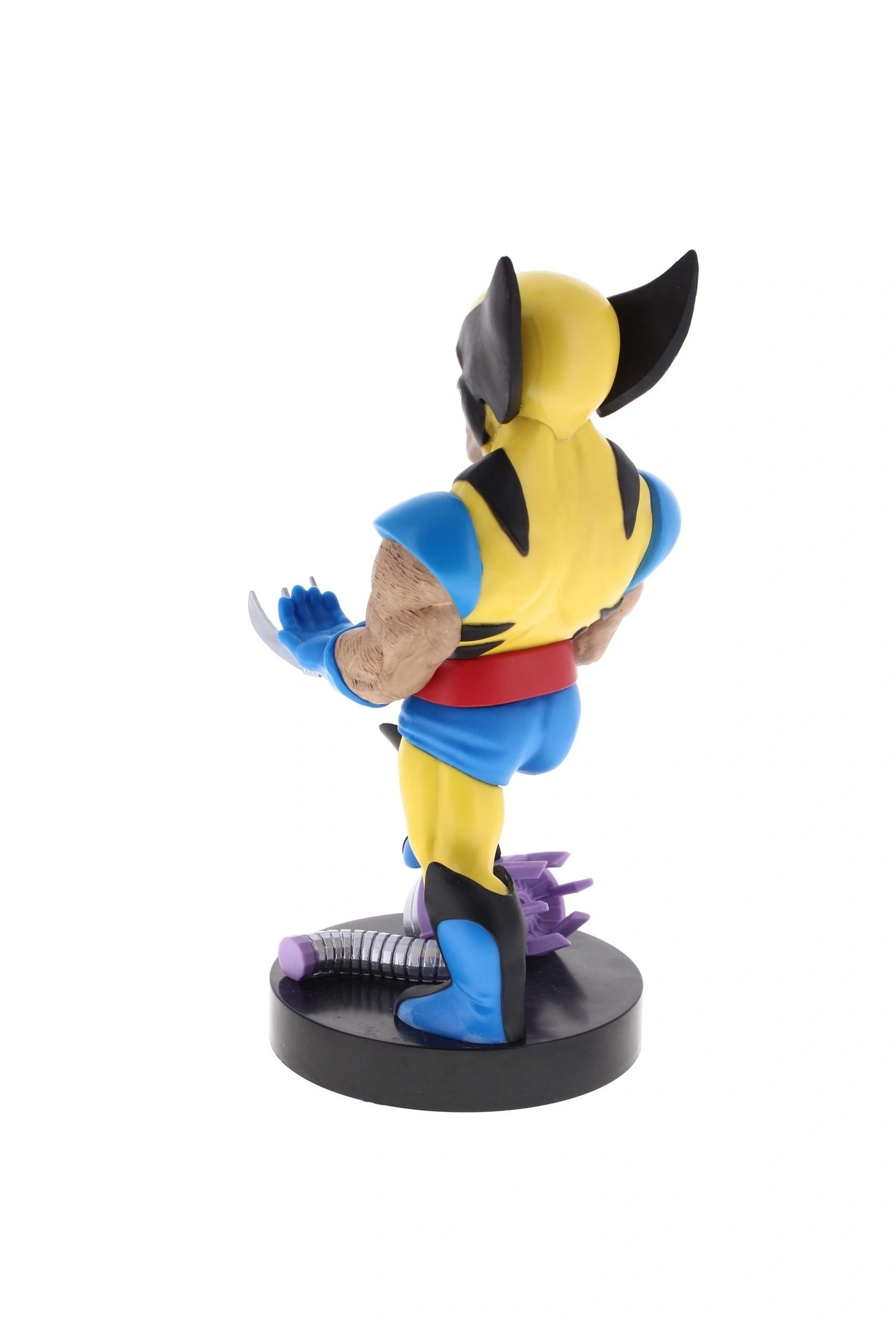 Wolverine Figur mit ausgefahrenen Klauen auf schwarzem Sockel