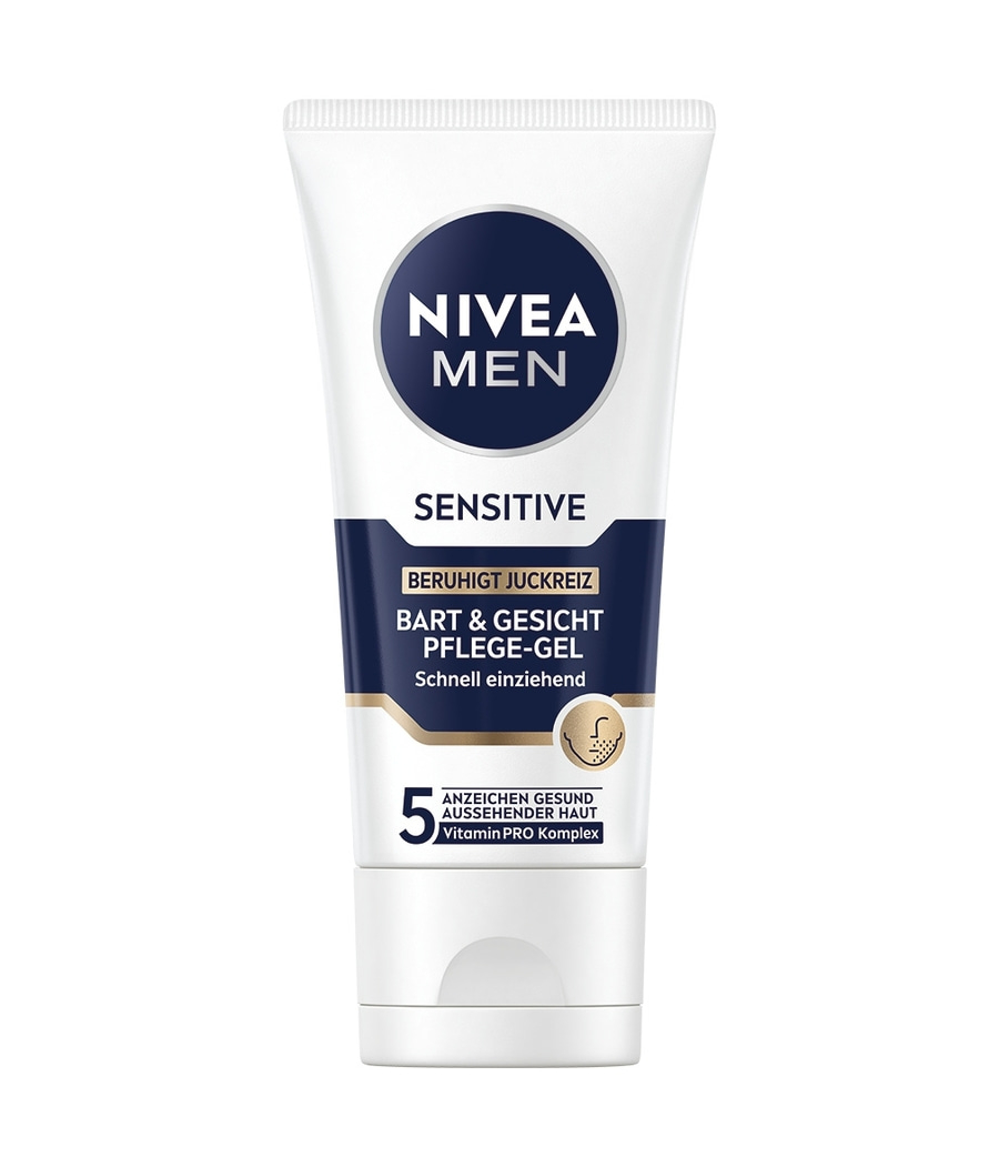 NIVEA MEN Bart & Gesichtspflege Gel Sensitive 24h Feuchtigkeit lindernd 2 x 50ml
