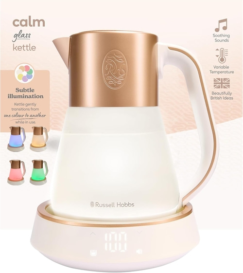 RUSSELL HOBBS Wasserkocher Glas Temperatureinstellung 40-100° LED Calm 27450-70
