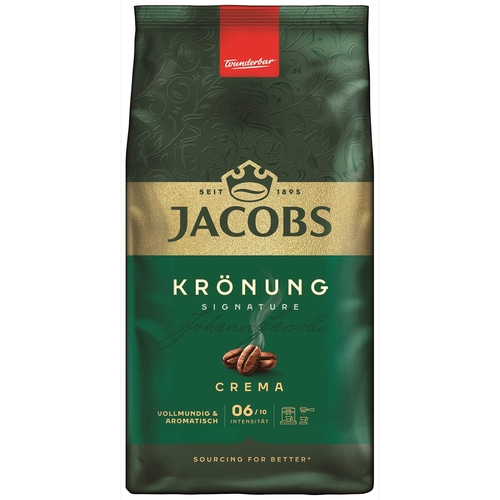JACOBS Kaffeebohnen Krönung Crema 2 x 1 kg ganze Kaffee Bohnen geröstet Röstung