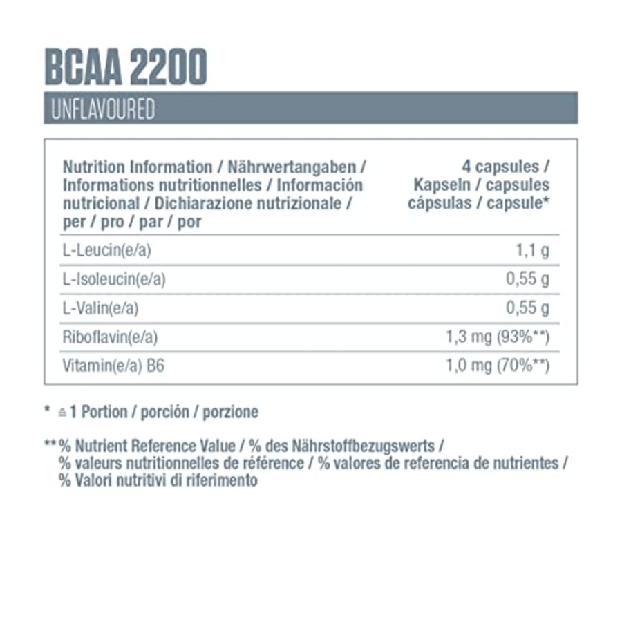DYMATIZE BCAA 2200 Kapseln Essentielle Aminosäuren L-Leucin L-Valin 400 Stück