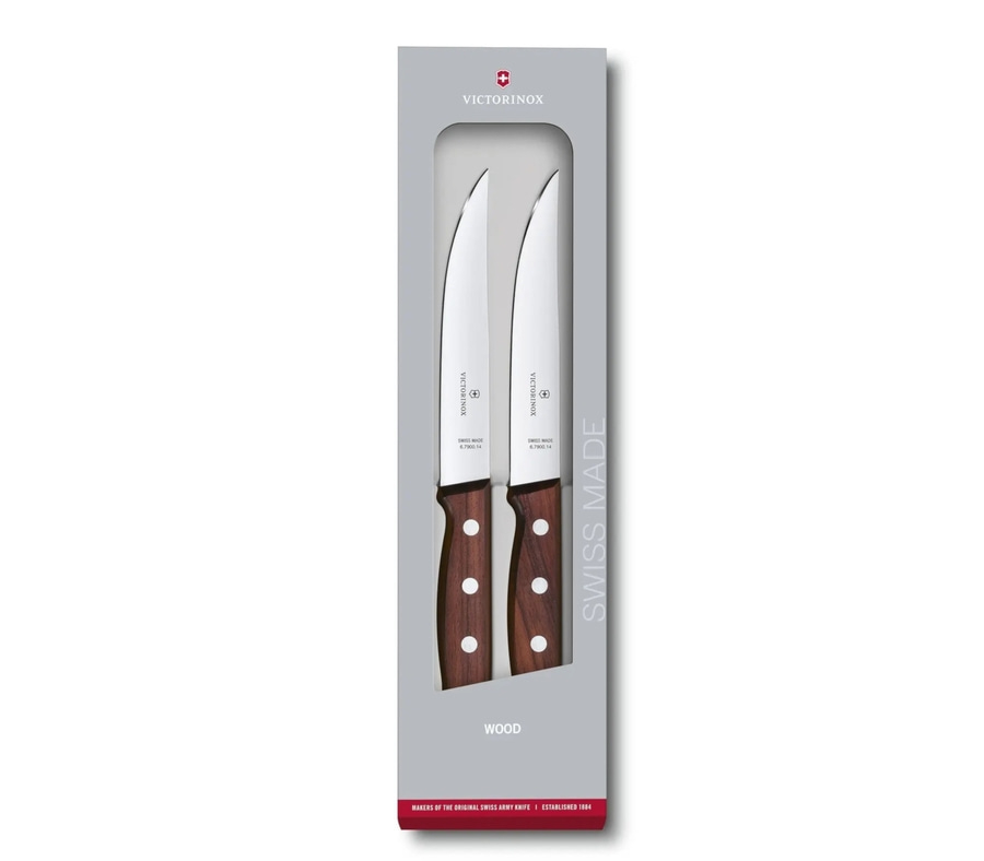 VICTORINOX Wood Steakmesser-Set 2-teilig 14 cm Palisanderholz